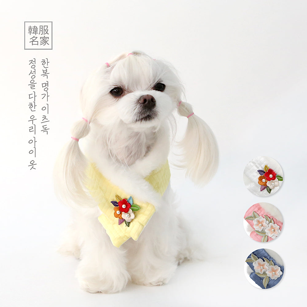Flower Quilted Hanbok Scarf