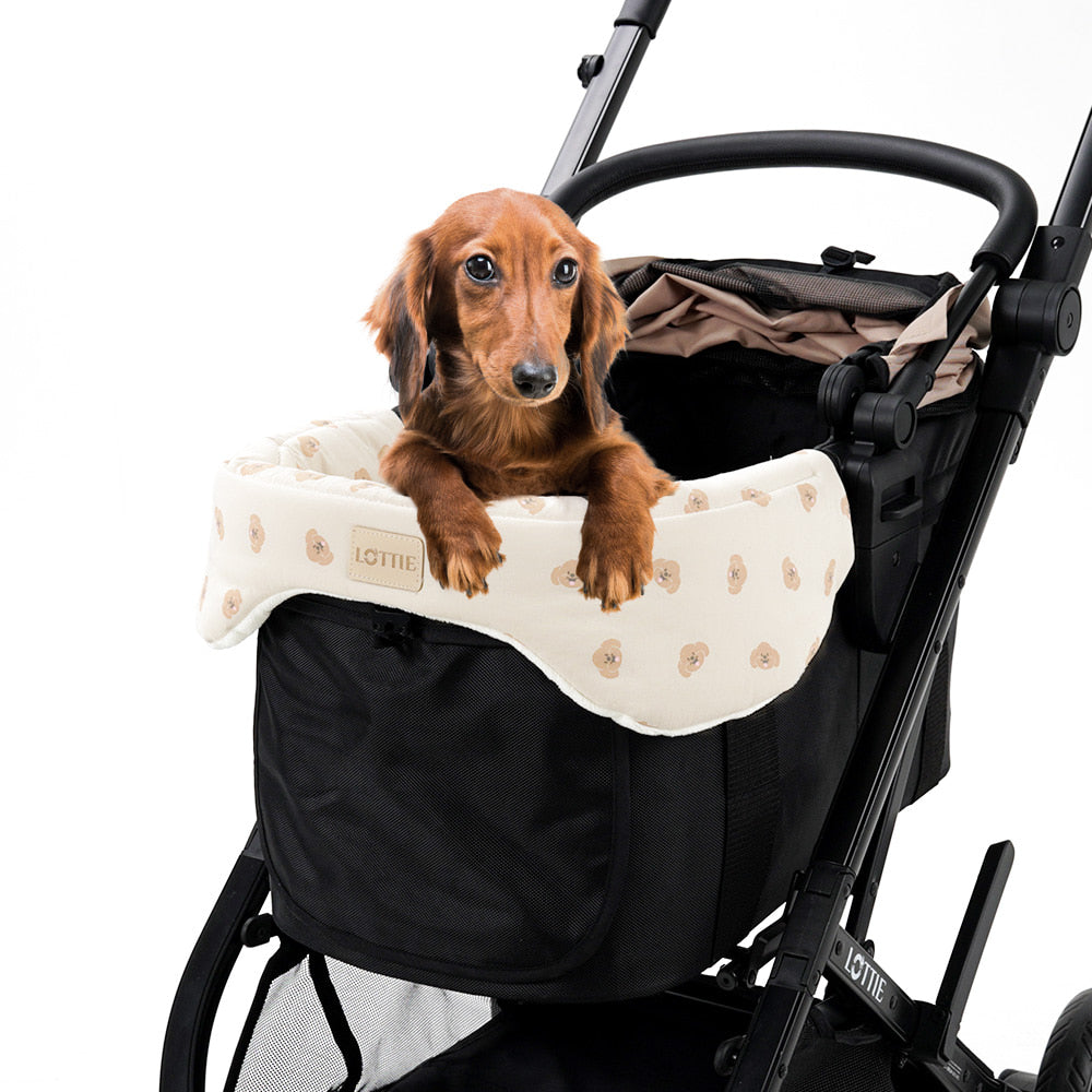 dog stroller pad Pet Stroller Comforter (Poodle Beige) – PAW-EVER