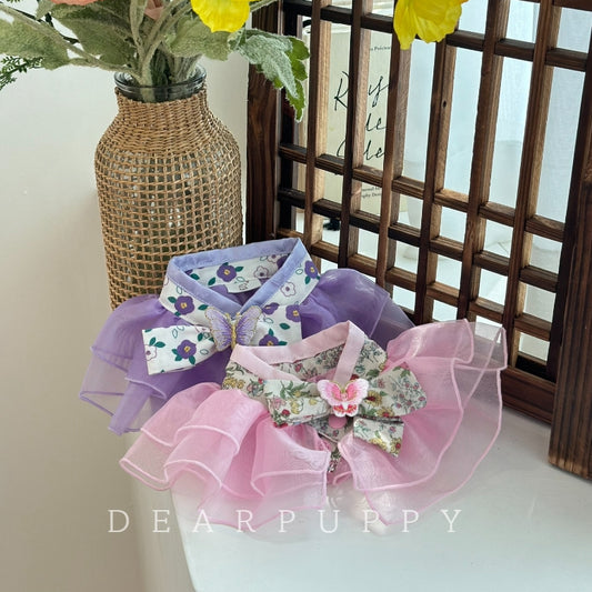 Butterfly Hanbok Sheer Cape