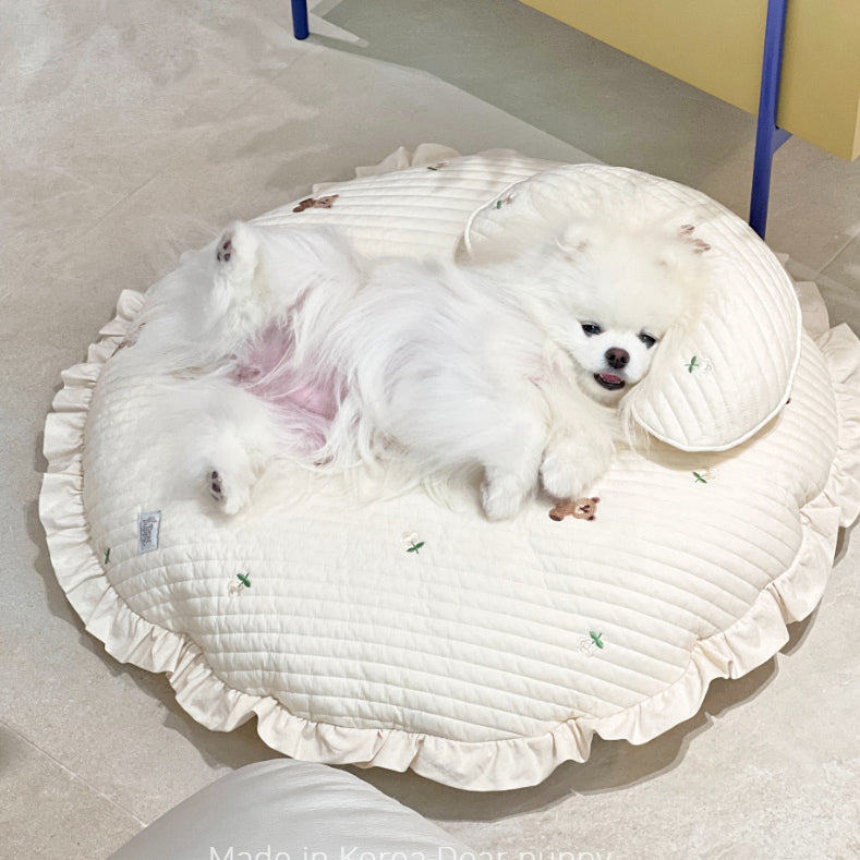 Organic Cotton Bear Round Bed | Detachable