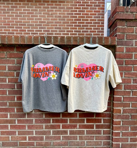 <親子裝> Summer Lovin' T恤&長褲套裝 | 家長款