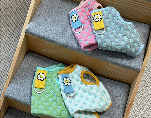 Retro Flower Quilted Vest Jacket