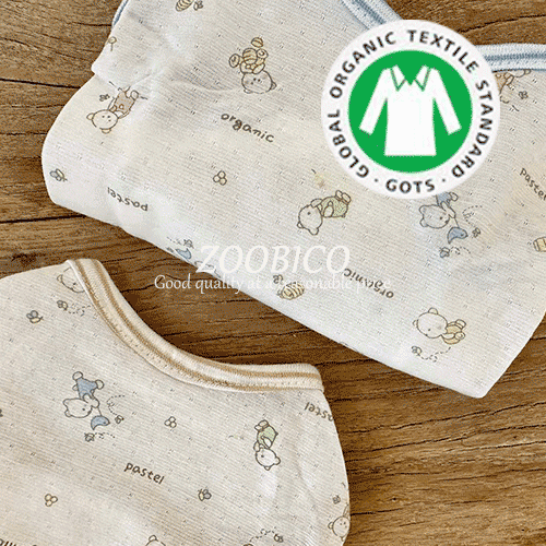 Organic Cotton Pastel Bear Vest