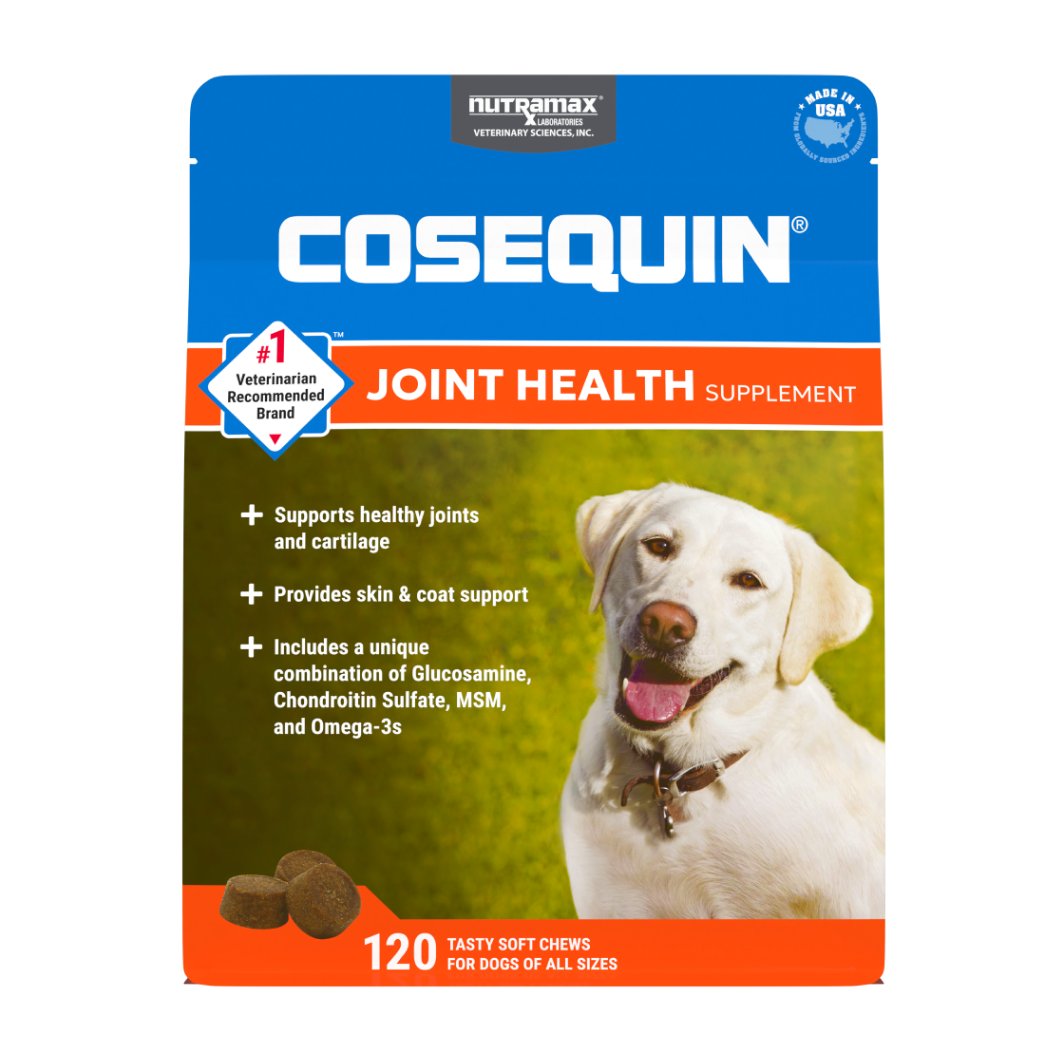 Cosequin Joint Health Supplement with Glucosamine, Chondroitin, MSM & Omega-3's Soft Chews for Dogs | 60/120 Chews