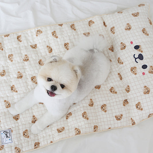 Check Bear Cooling Mat (With Built-in Pillow)