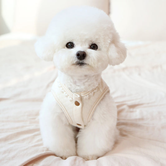 有機棉狐狸絎縫背心外套