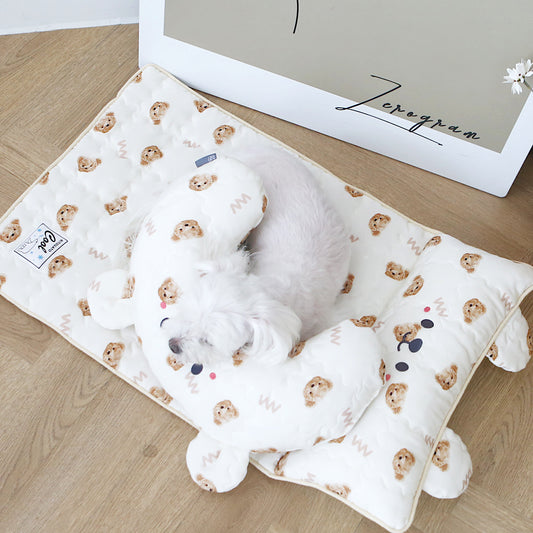 W Bear Cooling Mat (With Built-in Pillow)