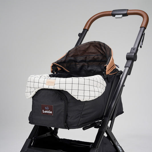 Pet Stroller Comforter (Grey Check)