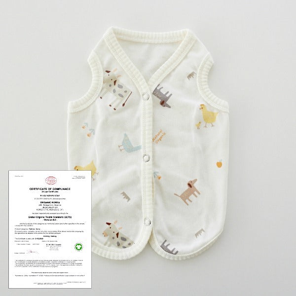Organic Cotton Animal Vest Jacket