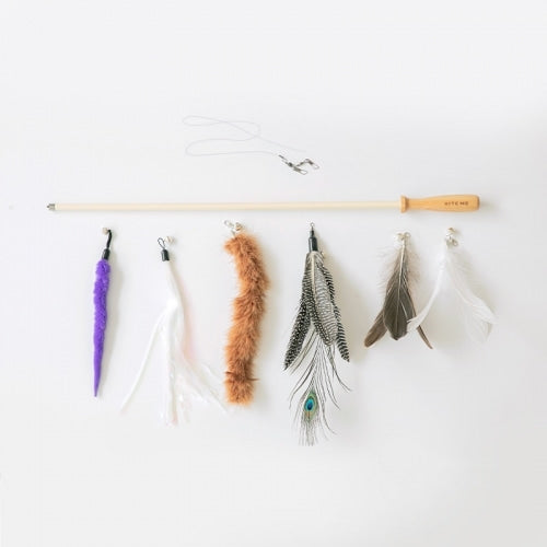 BITE ME | Play-Long Cat Teaser Wand (Fishing Rod Style | 2.4m)