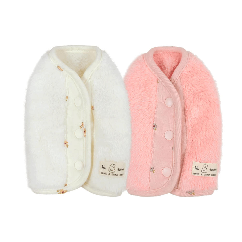 Flower Fluffy Vest Jacket 碎花邊毛毛背心外套