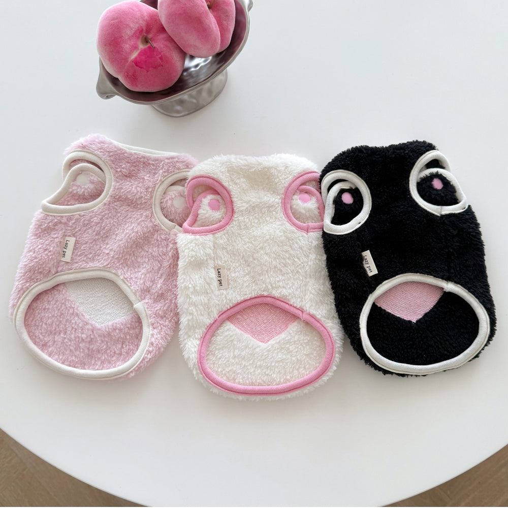 可愛心心毛毛背心 | 膊頭啪鈕