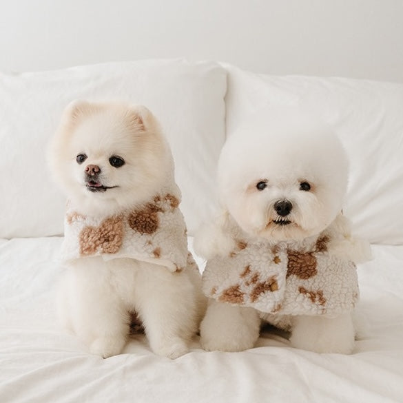 DALMATIAN Fuzzy Poncho (Brown)