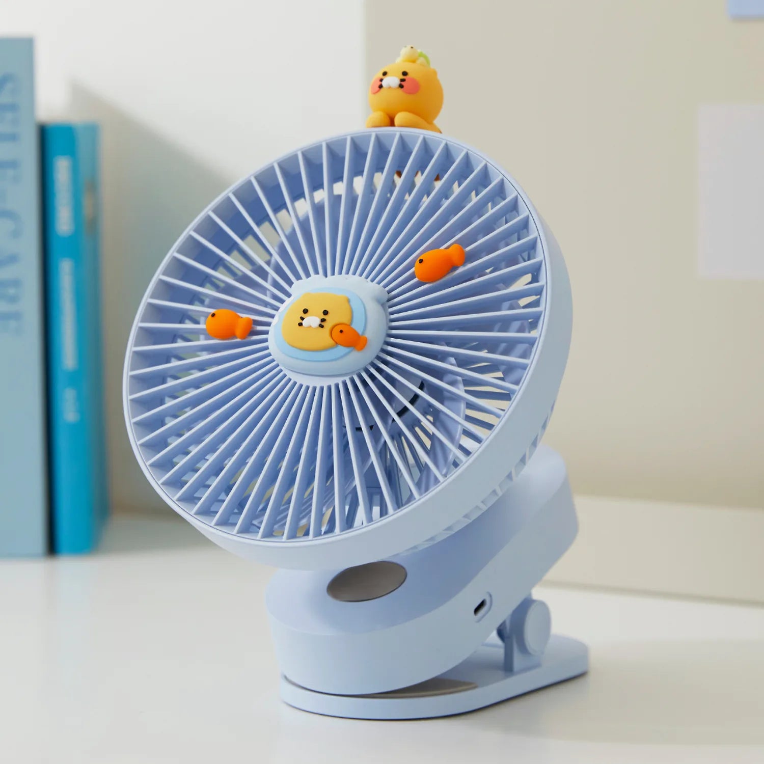 KAKAO FRIENDS] Chunshik Clip-Type Fan | Auto Rotation | Tabletop