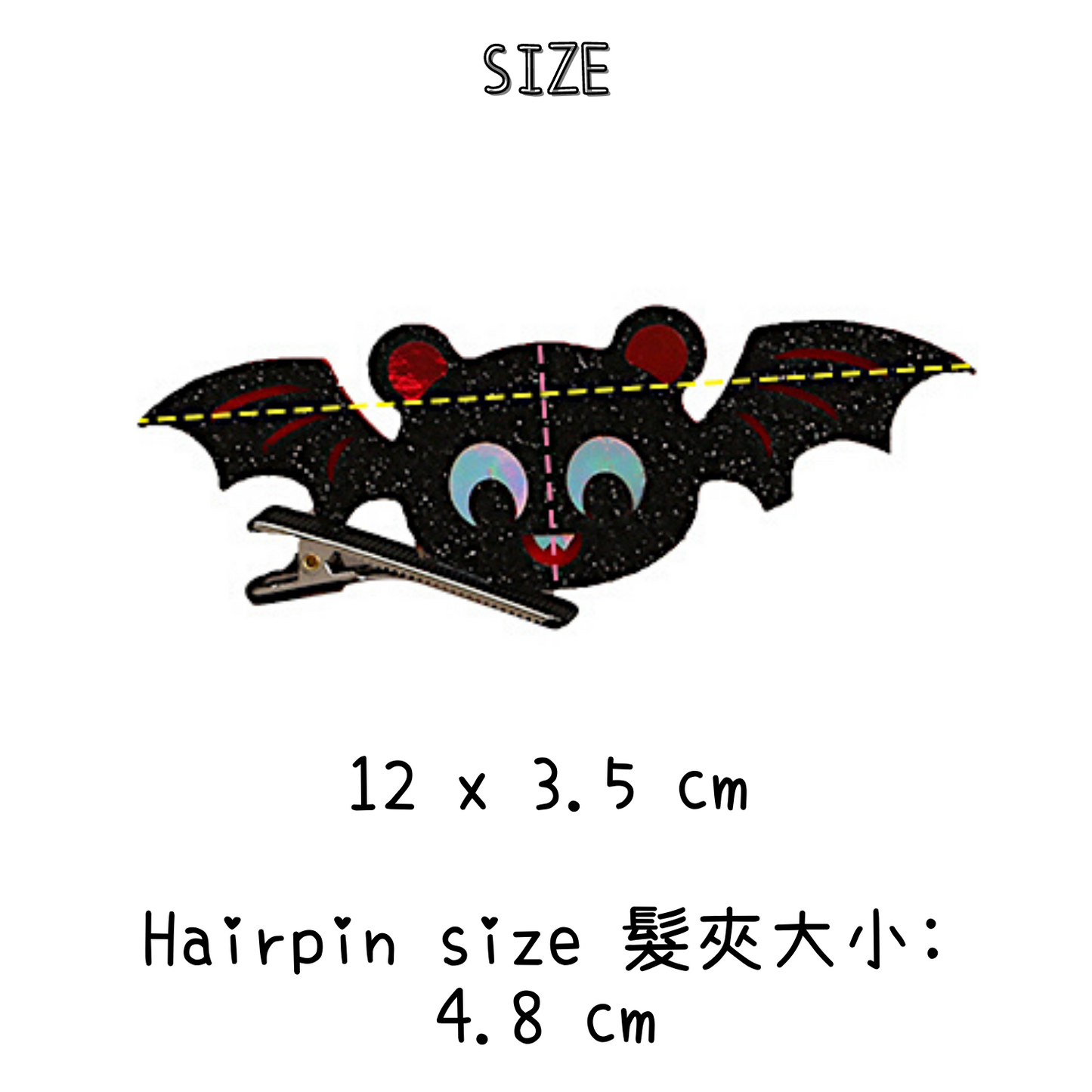 Halloween Bat Hairpin
