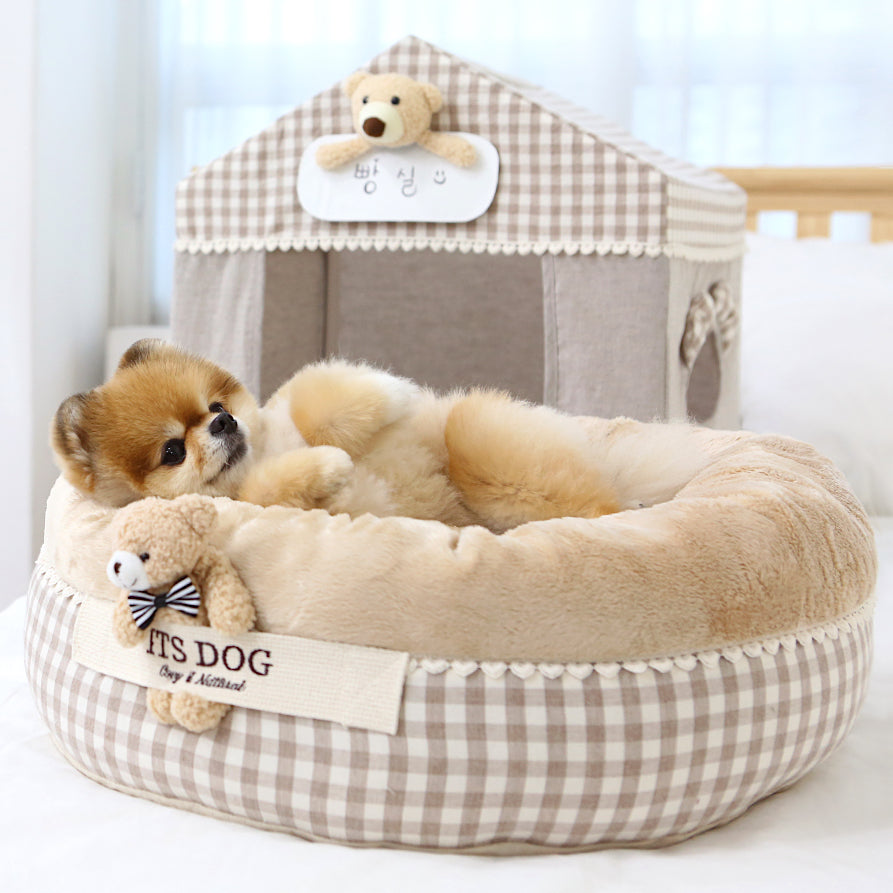 Peekaboo Bear Round Bed