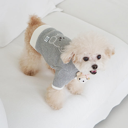 Bear Waffle Tee (New Color - Grey)