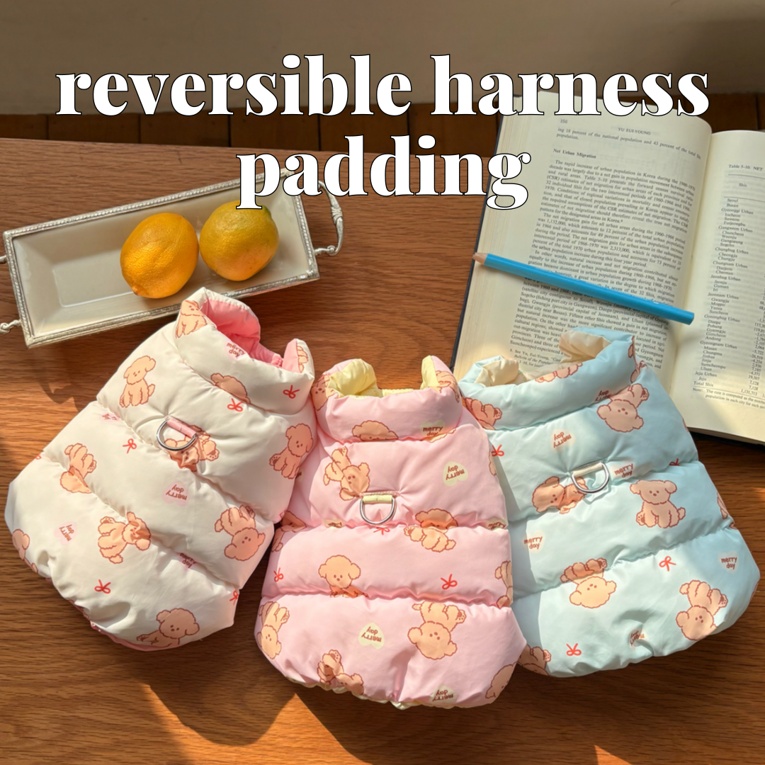 狗狗設計背心外套 | 可扣拖帶 | 雙面穿著