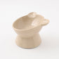 Bear-Shaped Elevated Ceramic Pet Bowl