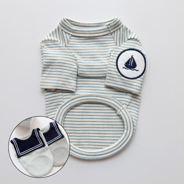 Marine Striped Tee 海軍風間條T恤 | 靚＆厚實面料 | 彈力棉