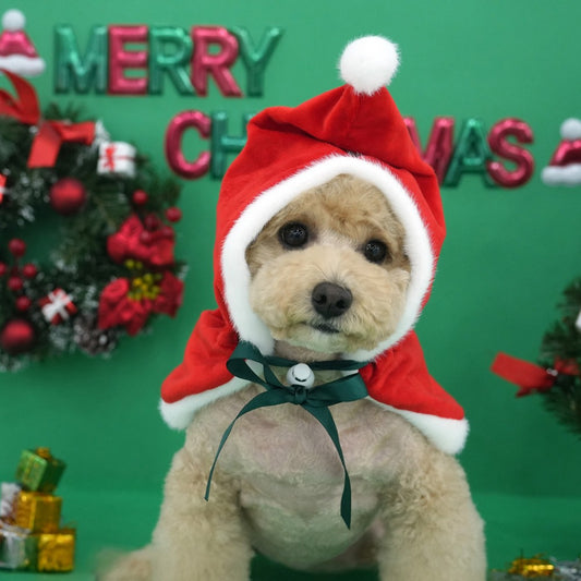 聖誕波波帽披肩