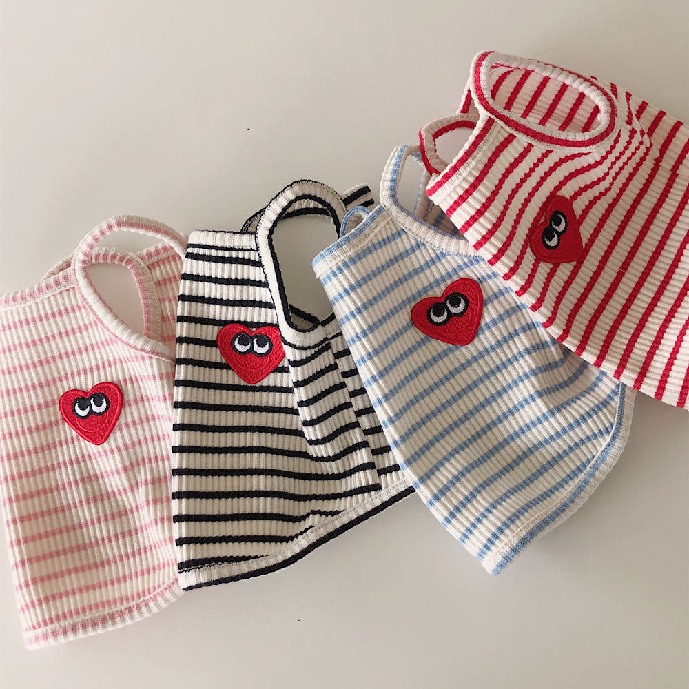 Heart Striped Vest 心心間條背心
