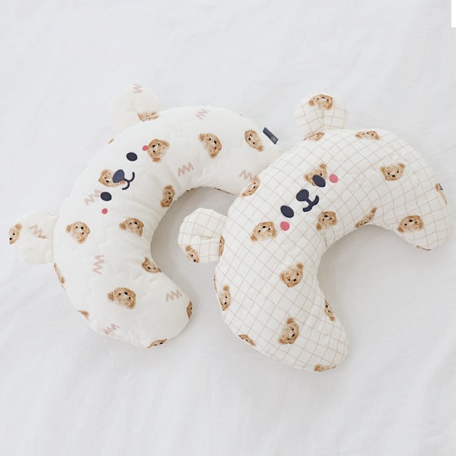 Rayon Half Moon Pillow (Bear Pattern)