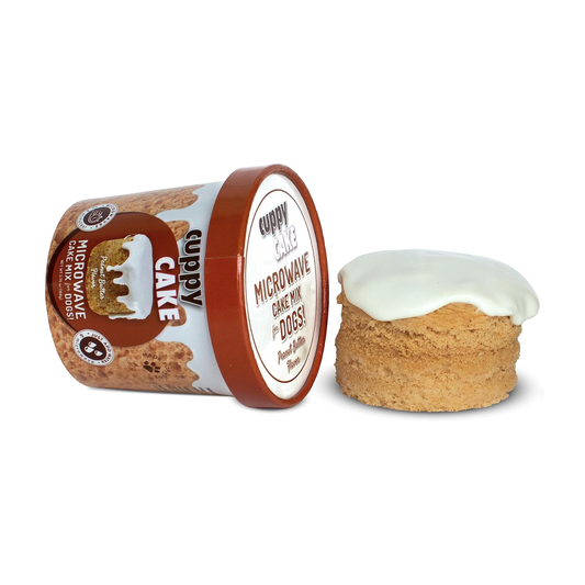 PUPPY CAKE | Cuppy Cake - Microwave Cake in A Cup for Dogs |  Ready in 2 mins | Must-Have for Birthday - Peanut Butter (4 oz)