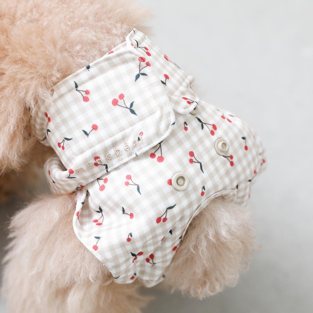 Dog Sanitary Pants (Cherry Check)