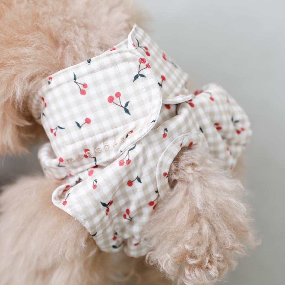 Dog Sanitary Pants (Cherry Check)