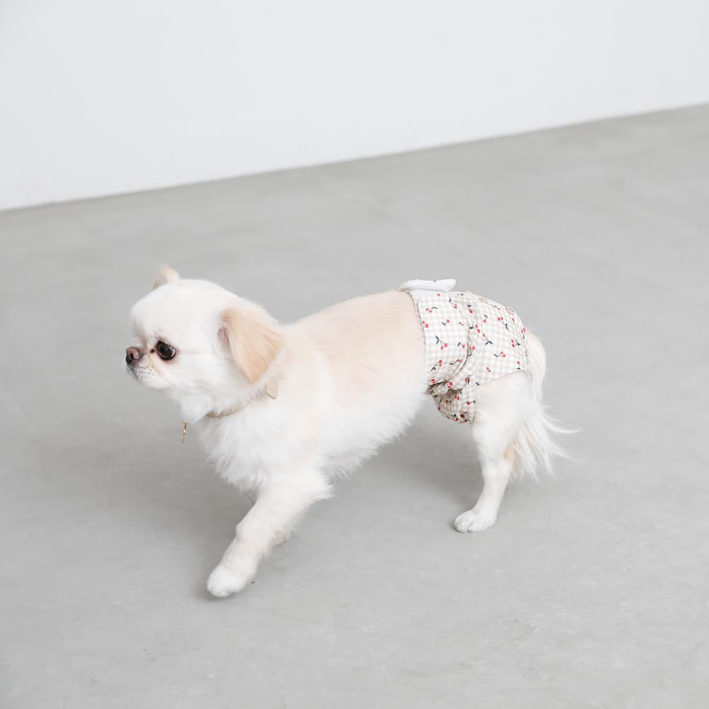 Dog Sanitary Pants (Cherry Check)