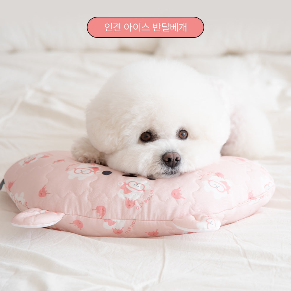 人造絲半月型枕頭 (Ice Bear款－3色)