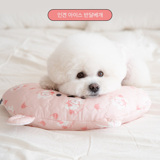 人造絲半月型枕頭 (Ice Bear款－3色)