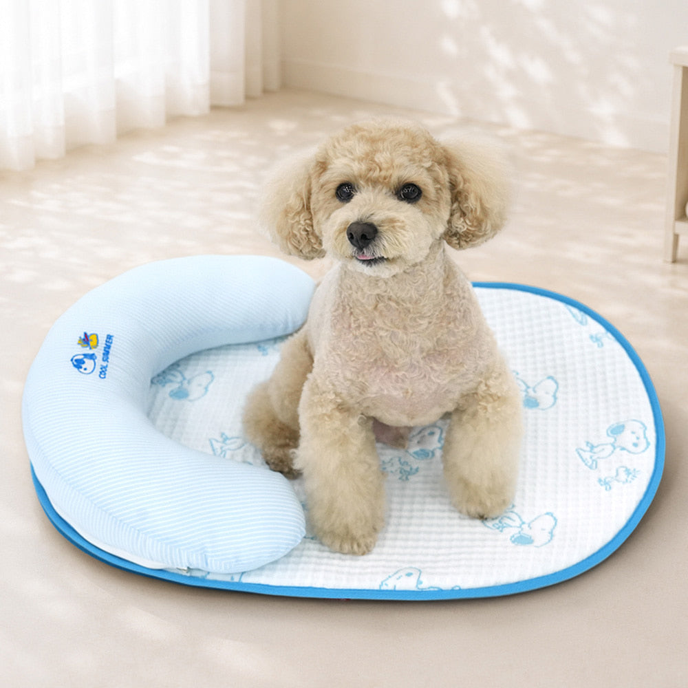 Snoopy Air Mesh Cooling Mat Snoopy透氣涼感墊 | 附枕頭設計 | 枕頭可固定在墊上或拆出單獨使用