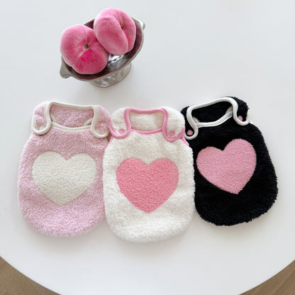 可愛心心毛毛背心 | 膊頭啪鈕