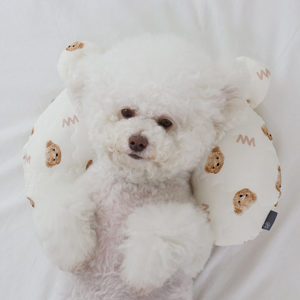 Rayon Half Moon Pillow (Bear Pattern)