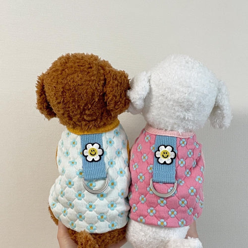 Retro Flower Quilted Vest Jacket