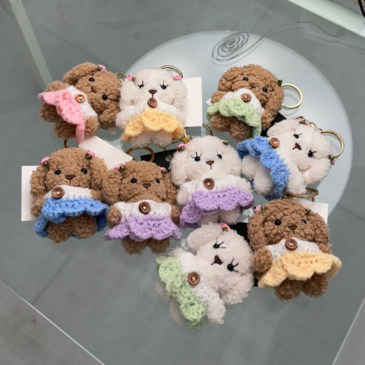 狗狗掛飾 | 針織裙仔款 | 頭仔有花花超可愛