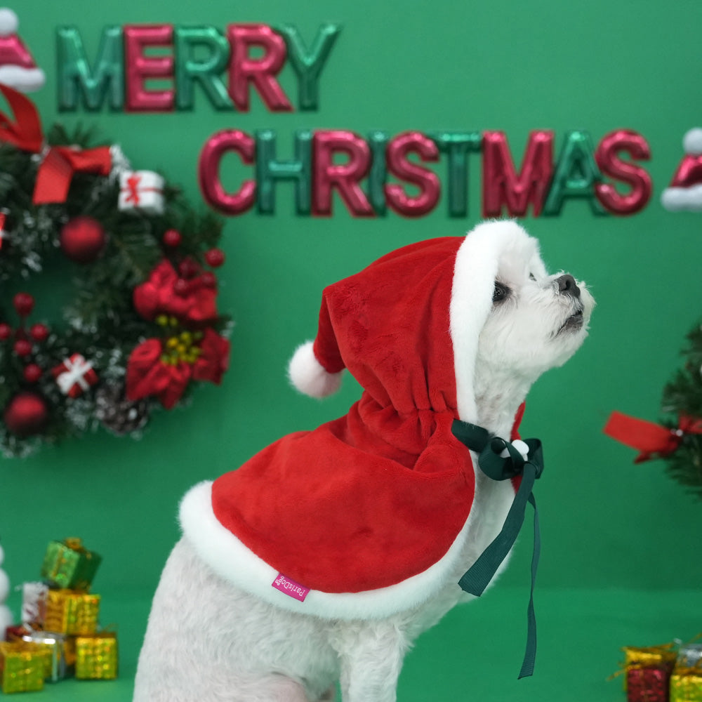 聖誕波波帽披肩