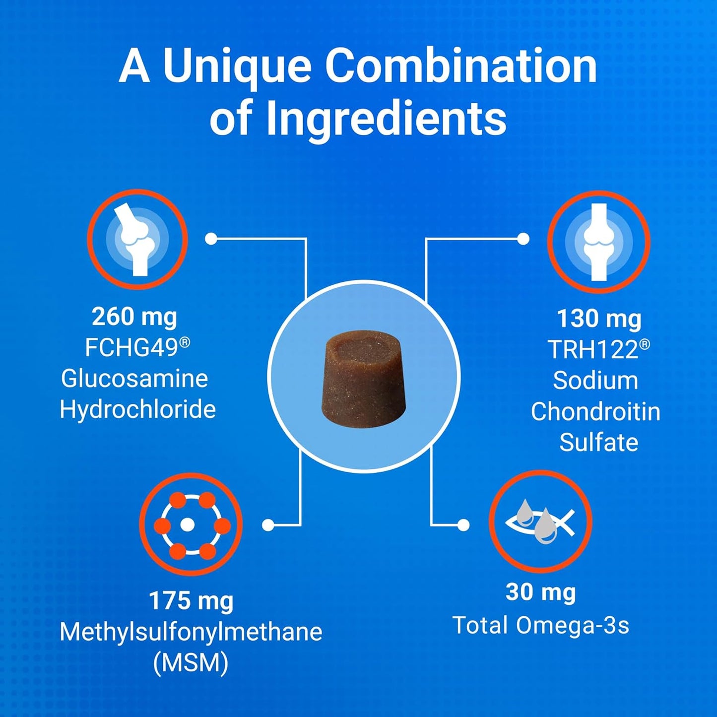 美國Cosequin關節保健強效配方 ＋MSM & 奧米加3－45粒軟咀嚼片（小型犬適用）