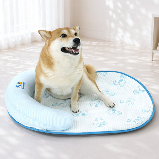 Snoopy Air Mesh Cooling Mat Snoopy透氣涼感墊 | 附枕頭設計 | 枕頭可固定在墊上或拆出單獨使用