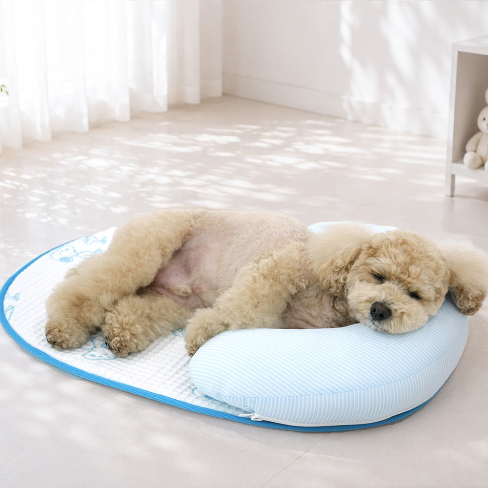Snoopy Air Mesh Cooling Mat Snoopy透氣涼感墊 | 附枕頭設計 | 枕頭可固定在墊上或拆出單獨使用
