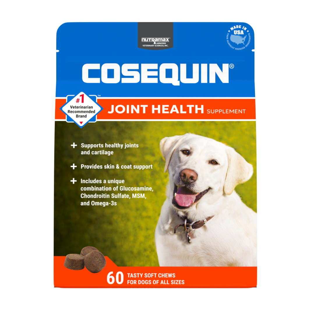 Cosequin Joint Health Supplement with Glucosamine, Chondroitin, MSM & Omega-3's Soft Chews for Dogs | 60/120 Chews
