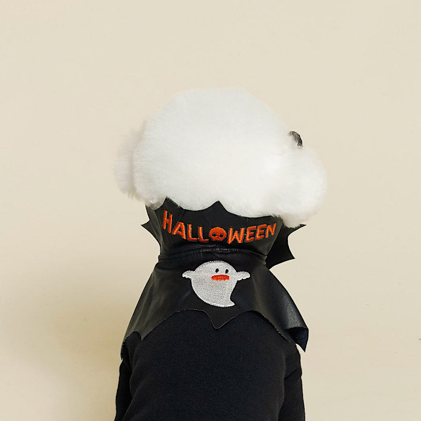 Halloween Ghost Cape & Black Tee Set