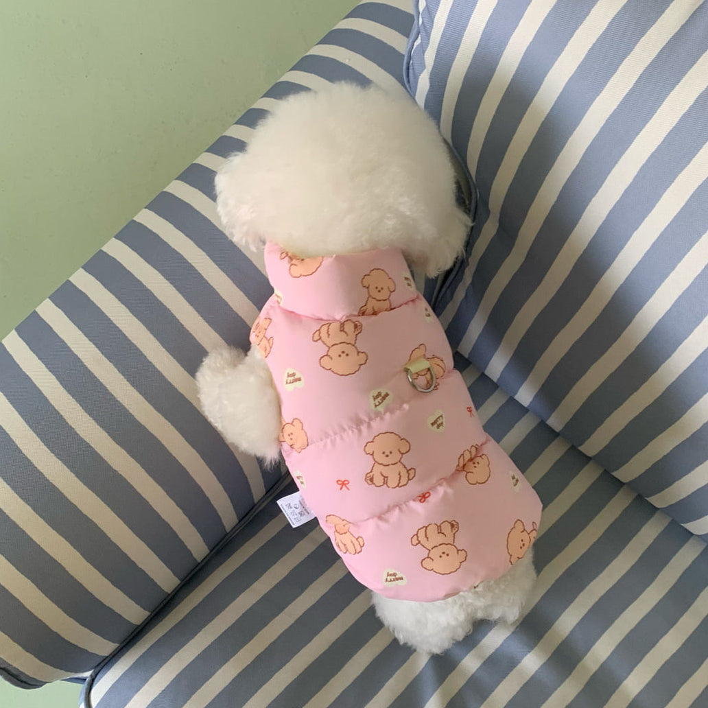 狗狗設計背心外套 | 可扣拖帶 | 雙面穿著