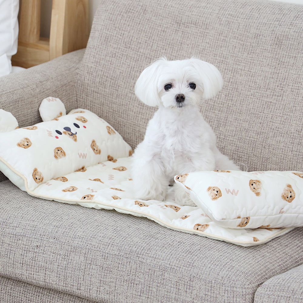 W Bear Cooling Mat (With Built-in Pillow)