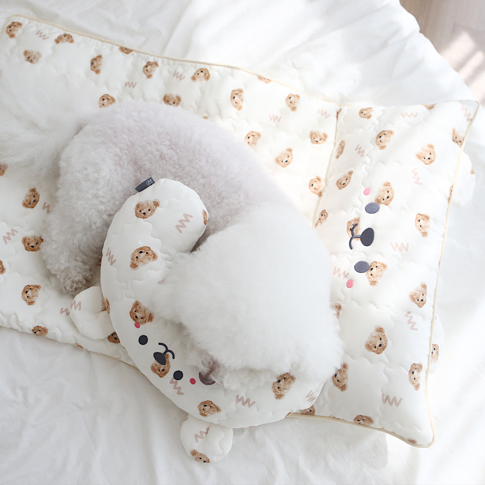 W Bear Cooling Mat (With Built-in Pillow)