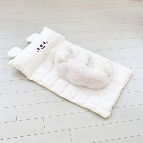 White Cooling Mat (With Built-in Pillow)
