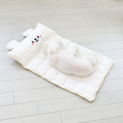 White Cooling Mat (With Built-in Pillow)