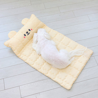 Yellow Cooling Mat (With Built-in Pillow)